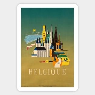 Belgique,Travel Poster Sticker